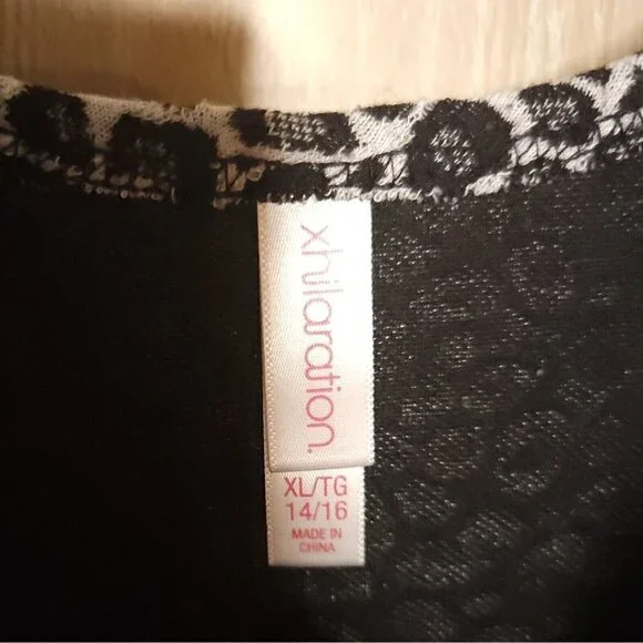 Xhilaration Girls Black White Cheetah Animal Print Fit Flare Dress 14-16 - Picture 5 of 6